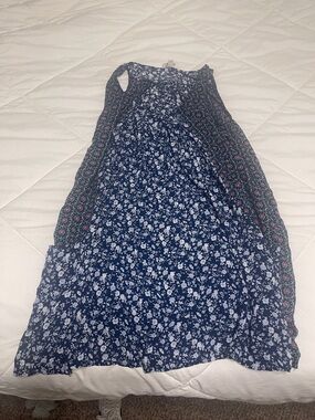 Umgee Navy and White Floral Maxi